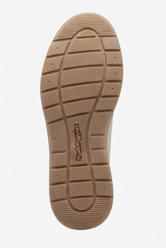 Beige Casual Leather Sneakers with Contrast Sole - Image 6