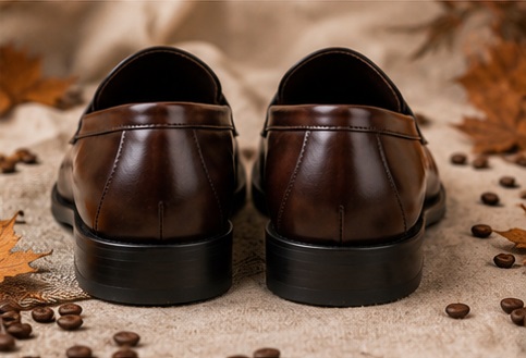 Men’s Dark Brown Classic Penny Loafers - Image 3