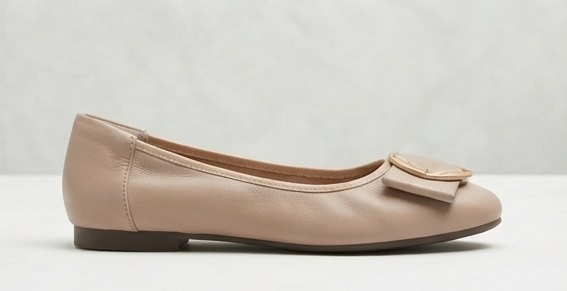 Women's Elegant Buckle Detail Flat Shoes - Image 2