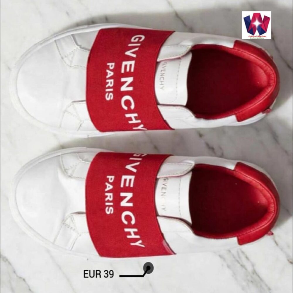 Givenchy-Inspired Logo Band Slip-On Sneakers