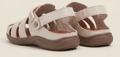 White Woven Leather Casual Sandals with Elastic Strap - Image 5