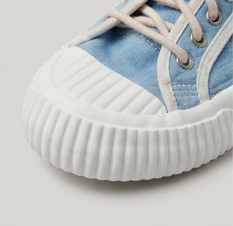 Blue and White Casual Canvas Sneakers - Image 5