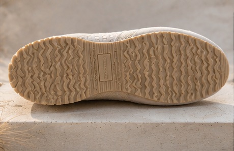 Cream & Beige Mesh Low-Top Casual Sneakers - Image 5