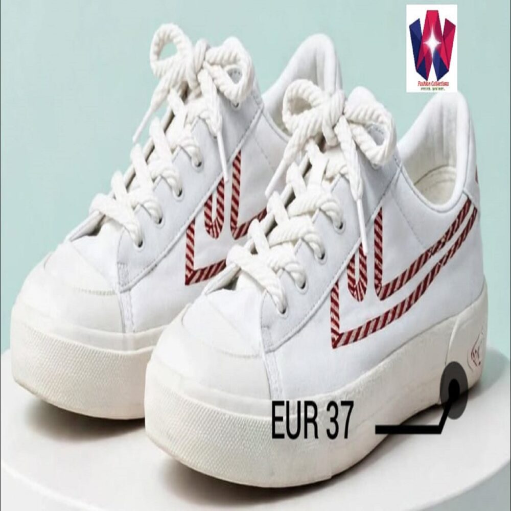 Pastel Trim White Low-Top Sneakers