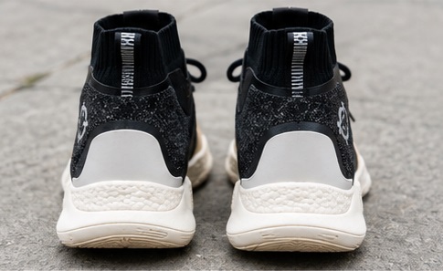 Black & Beige High-Top Knit Sneakers - Image 3