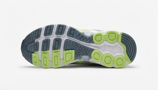 Grey and Lime Green Athletic Running & Training Shoes - Image 5