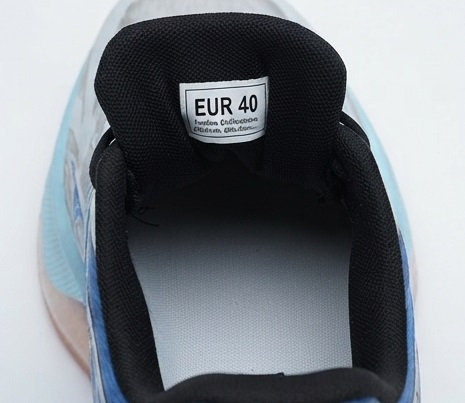 Blue Flame and White Athletic Platform Sneakers - Image 5