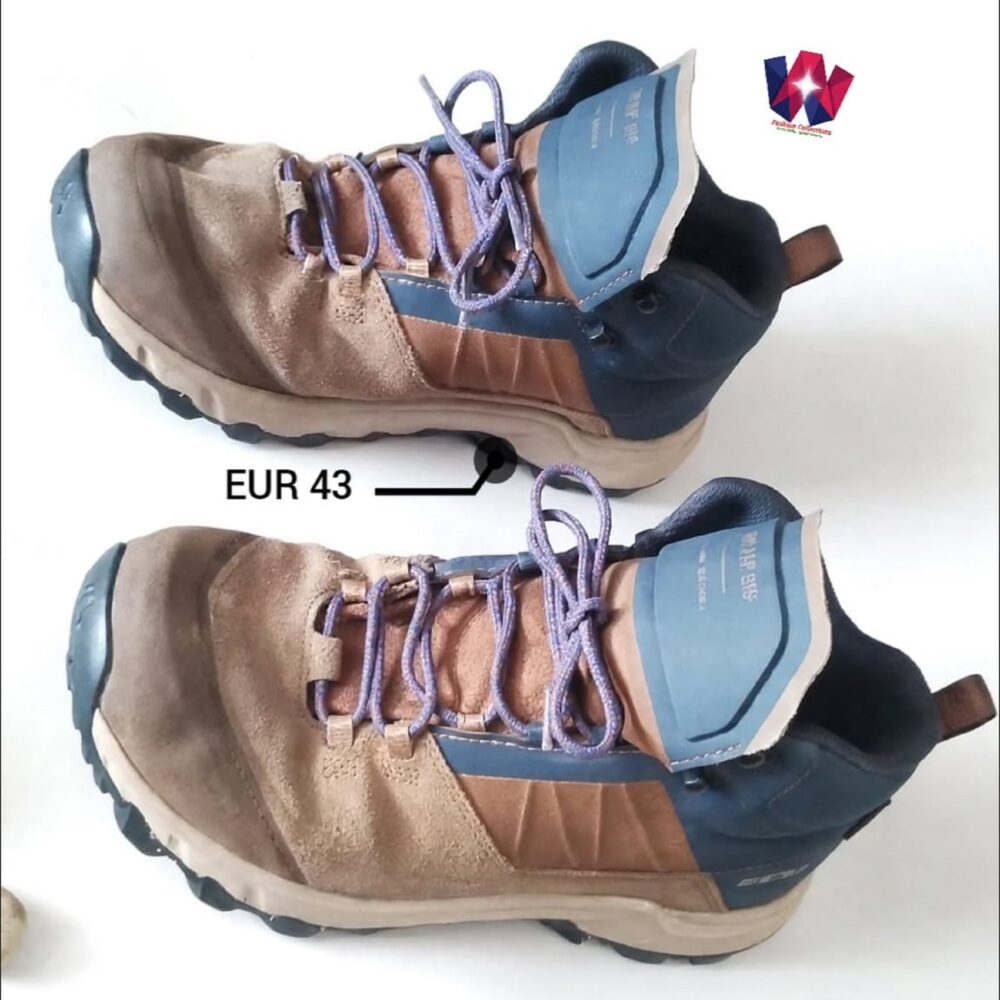 Brown & Navy Outdoor Lace-Up Trail Sneakers