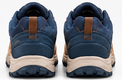 Brown & Navy Outdoor Lace-Up Trail Sneakers - Image 3