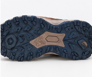 Brown & Navy Outdoor Lace-Up Trail Sneakers - Image 4