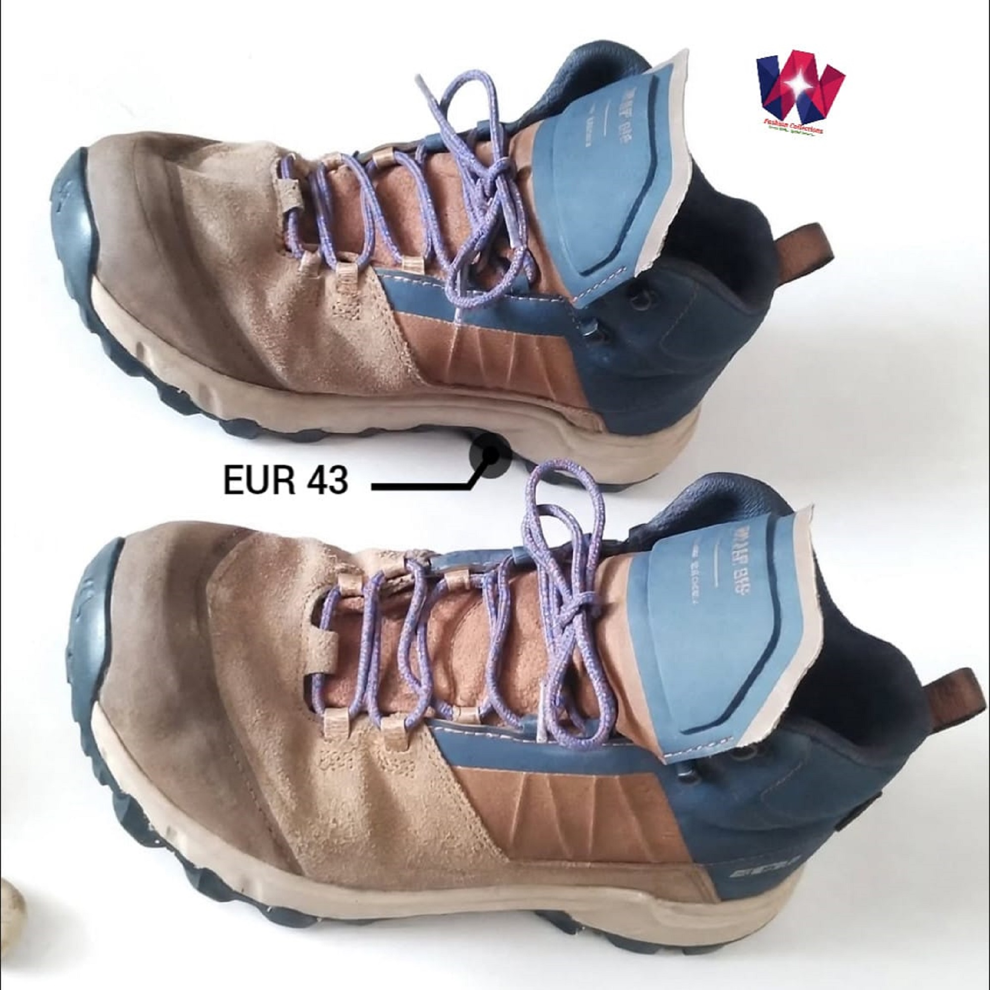Brown & Navy Outdoor Lace-Up Trail Sneakers