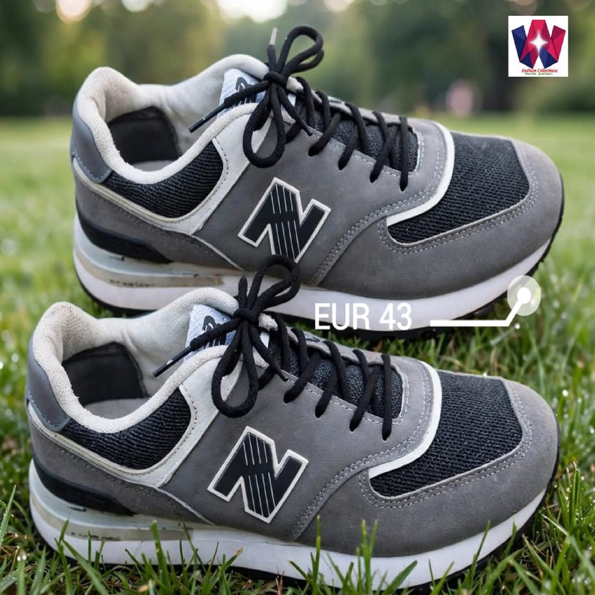 Grey & Black Lace-Up Mesh Casual Sneakers