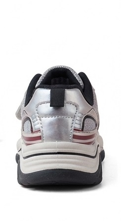 Silver and White Takanis Athletic Platform Sneakers - Image 4