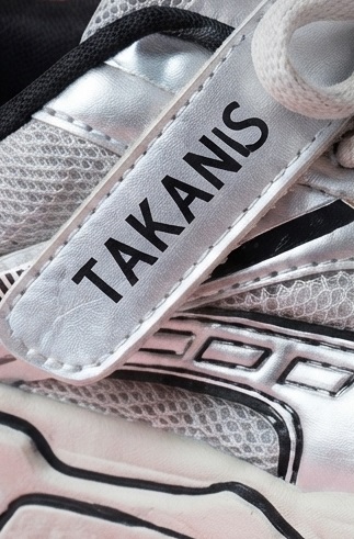 Silver and White Takanis Athletic Platform Sneakers - Image 7