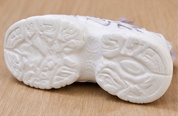 Lavender & White Chunky Mesh Sneakers - Image 5