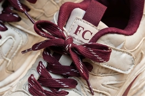 Fashion Collections White & Burgundy Casual Chunky Platform Sneakers - Image 2