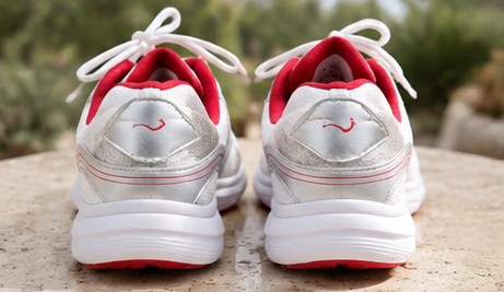 White & Red Lightweight Lace-Up Sneakers - Image 3