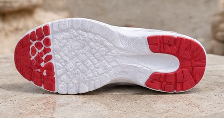 White & Red Lightweight Lace-Up Sneakers - Image 5